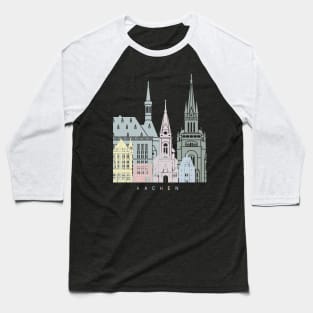 Aachen skyline poster pastel Baseball T-Shirt